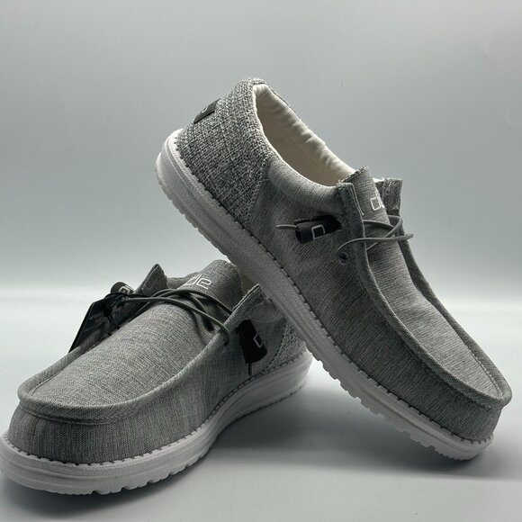 HEY DUDE WALLY FUNK MAGENETITE SIZE 9 US MEN'S LACE UP LOATERS COMFORTABLE - Picture 16 of 17